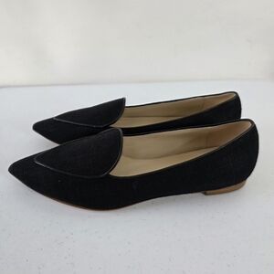 Mavette Pointed‎ Toe Loafers Size 42 Black Suede Slip-on Flats NEW Made In Italy